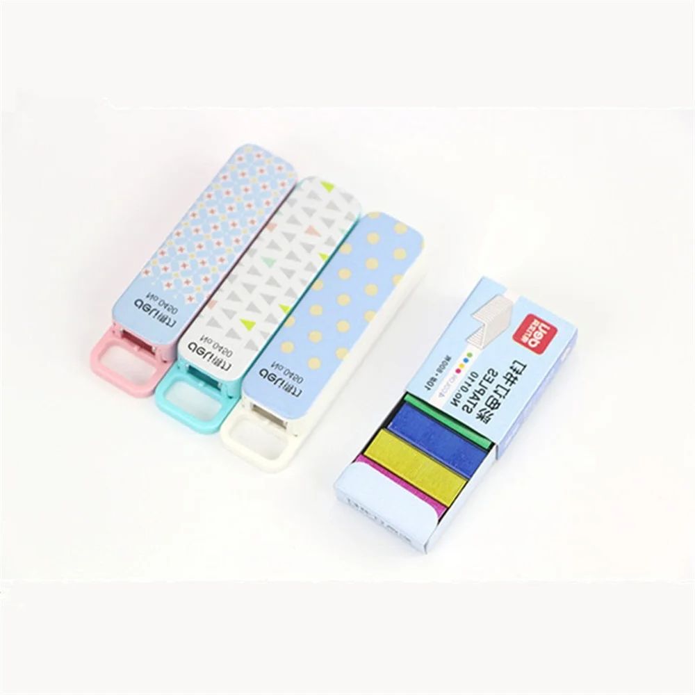 Stationery And Office Supply Chain - Портативный цветной ручной мини-степлер Deli 10,