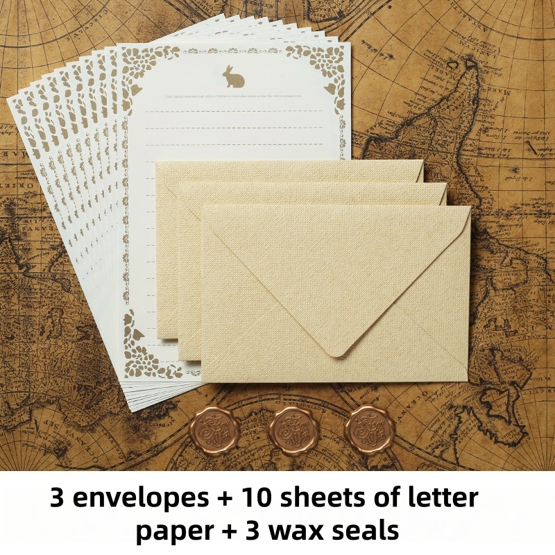 Letter Envelope Kraft - Набор из 16 винтажных льняных конвертов