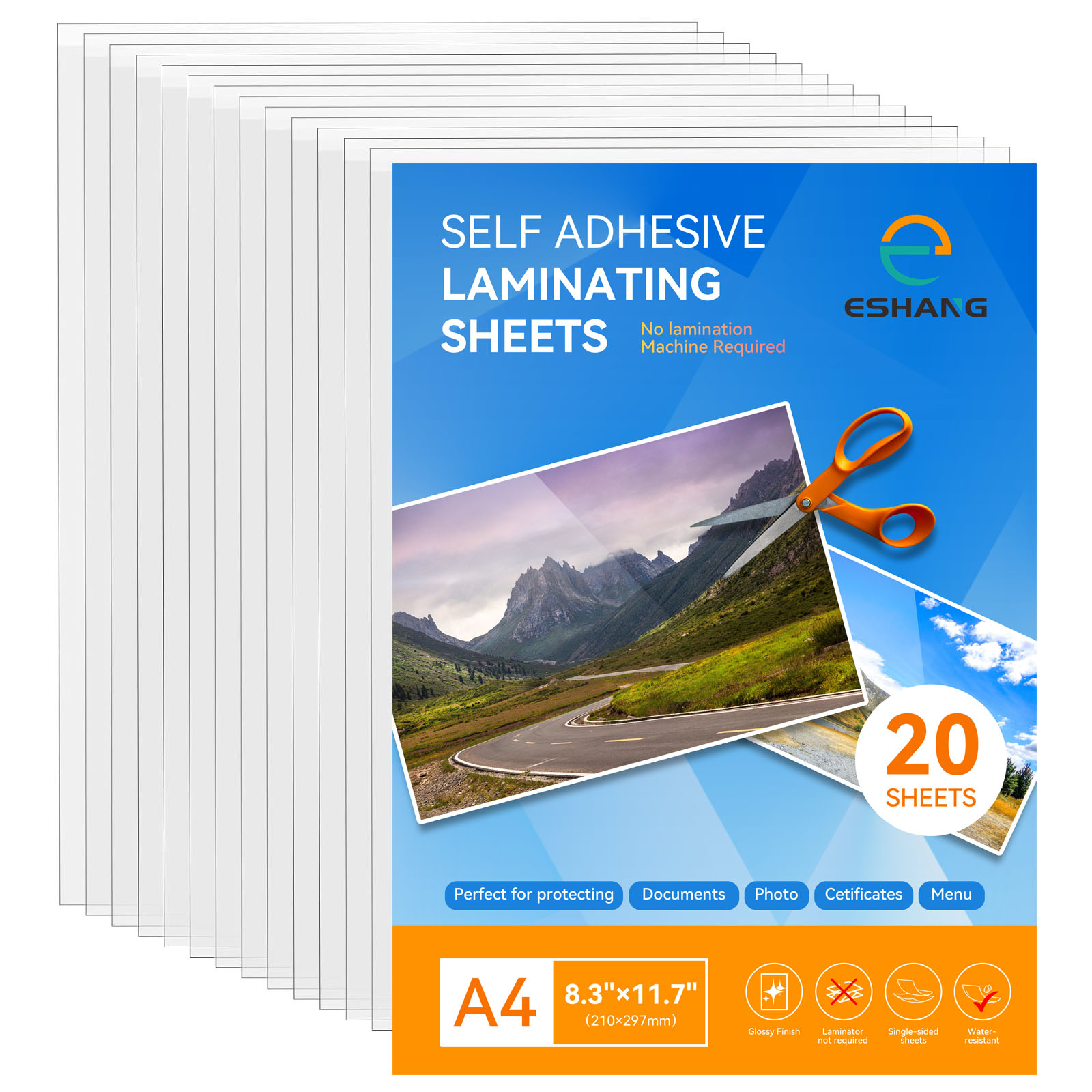 Document Laminator Pouch - ESHANG 20 листов прозрачных листов для