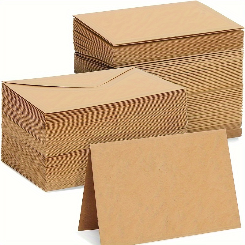 Letter Envelope Kraft - 50/100 шт., конверты из крафт-бумаги, однотонные