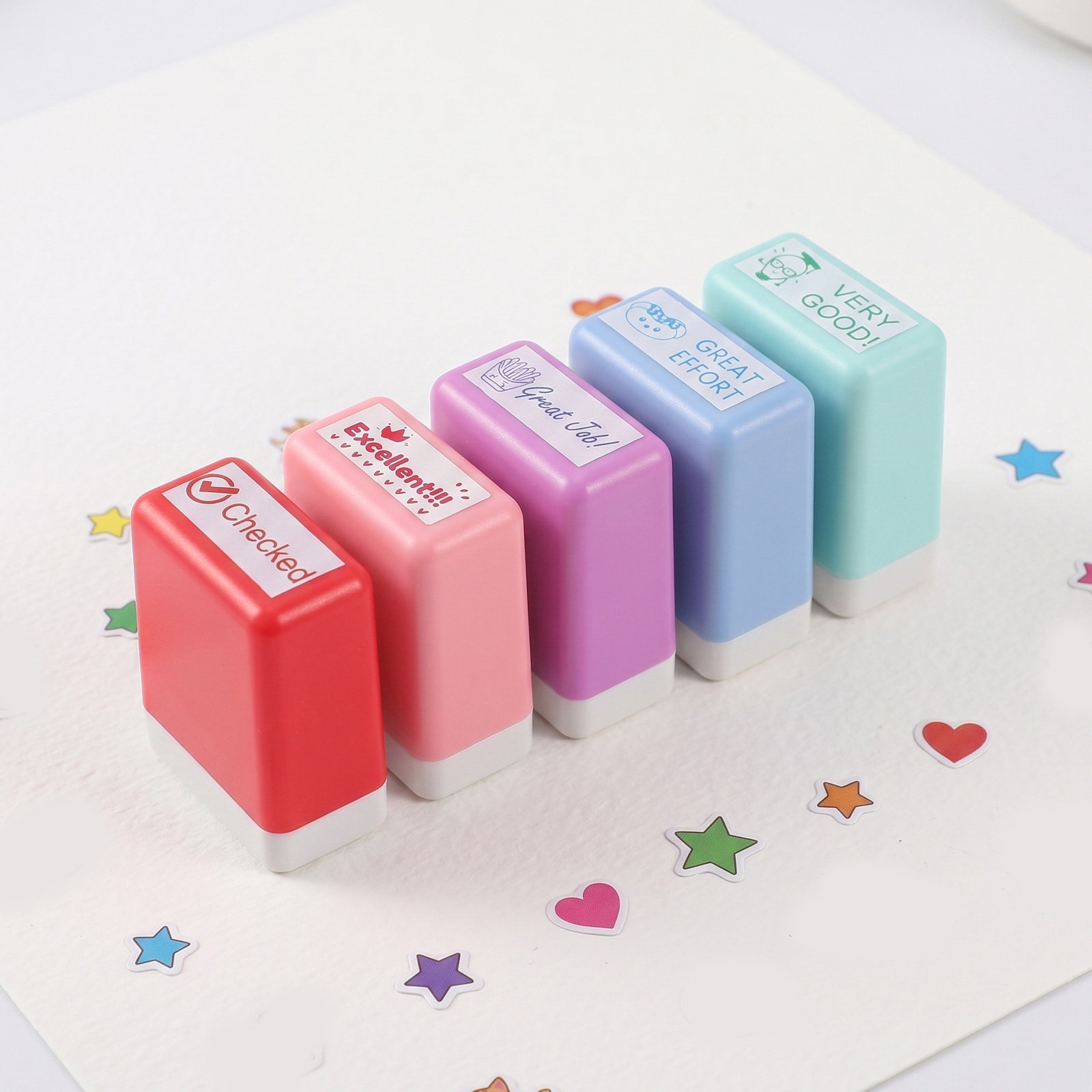 Self Inking Stamp - Набор цветных самонаборных штампов для оценки