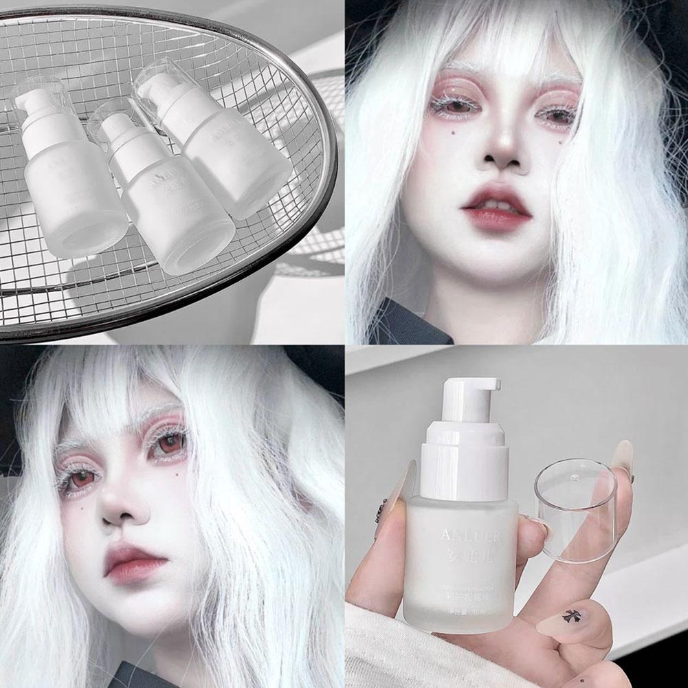 Correction Fluid White - Матовая белая жидкая тональная основа, водостойкая,