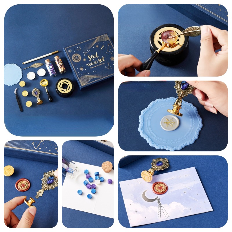 Wax Seal Stamp Kit - Звездный огонь, набор для запечатывания конвертов,