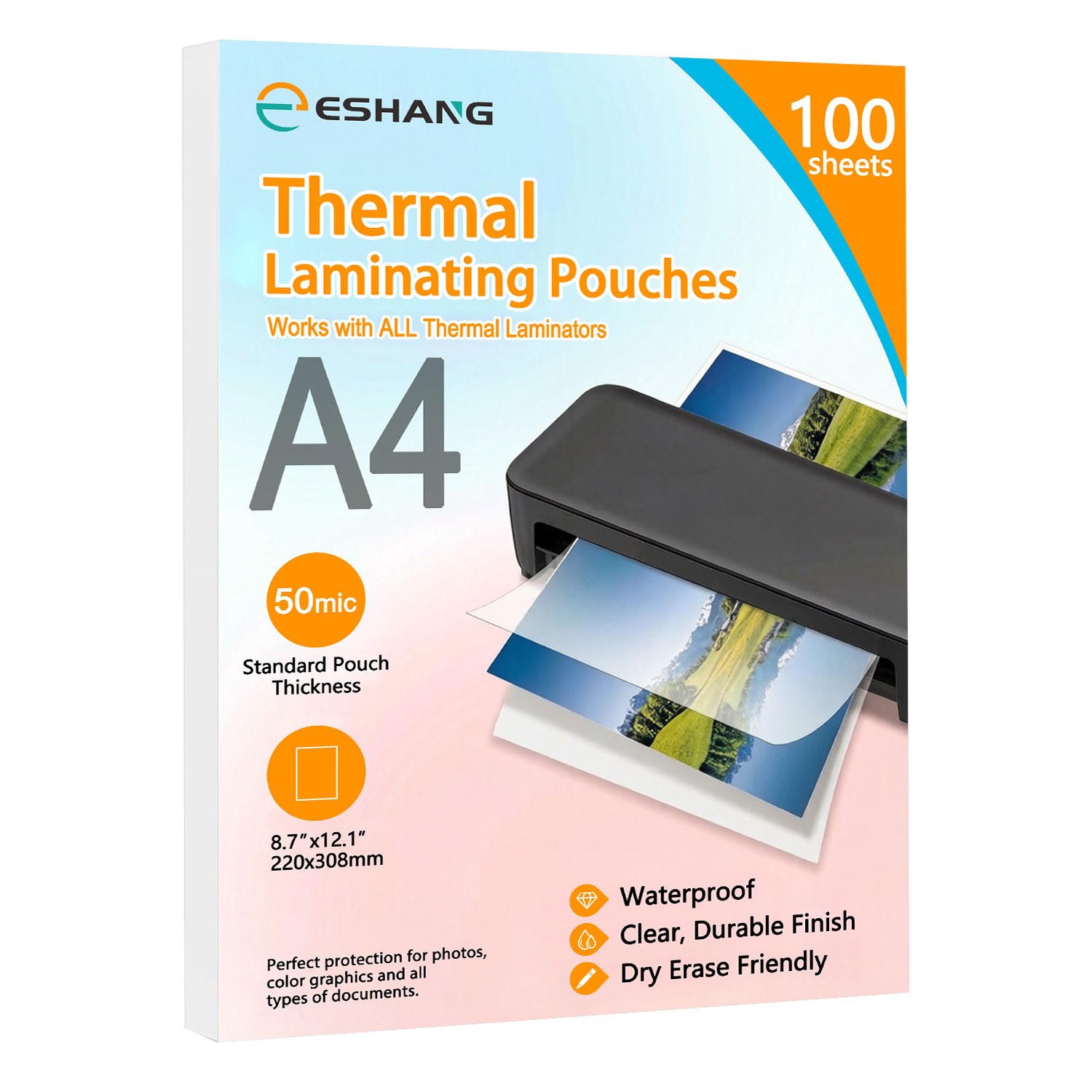 Document Laminator Pouch - Пленки для ламинирования ESHANG A4, 8,7x12,1