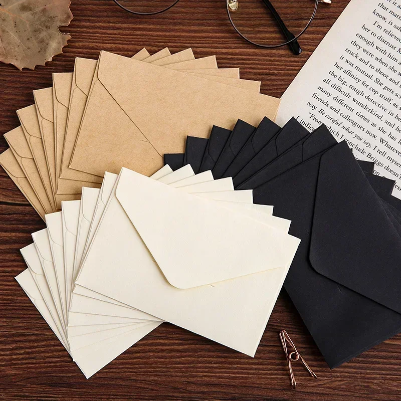 Letter Envelope Kraft - 20/40/80 шт. классические белые, черные пустые