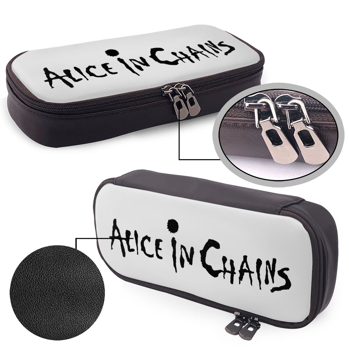 Stationery And Office Supply Chain - Кожаный пенал Alice In Chains Rooster
