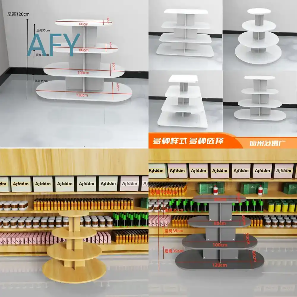 Stationery And Office Supply Stores - Деревянный круглый стеллаж для супермаркетов и