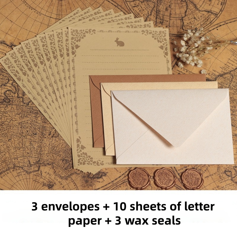 Набор из 16 винтажных льняных  – обзор и цена Letter Envelope Kraft