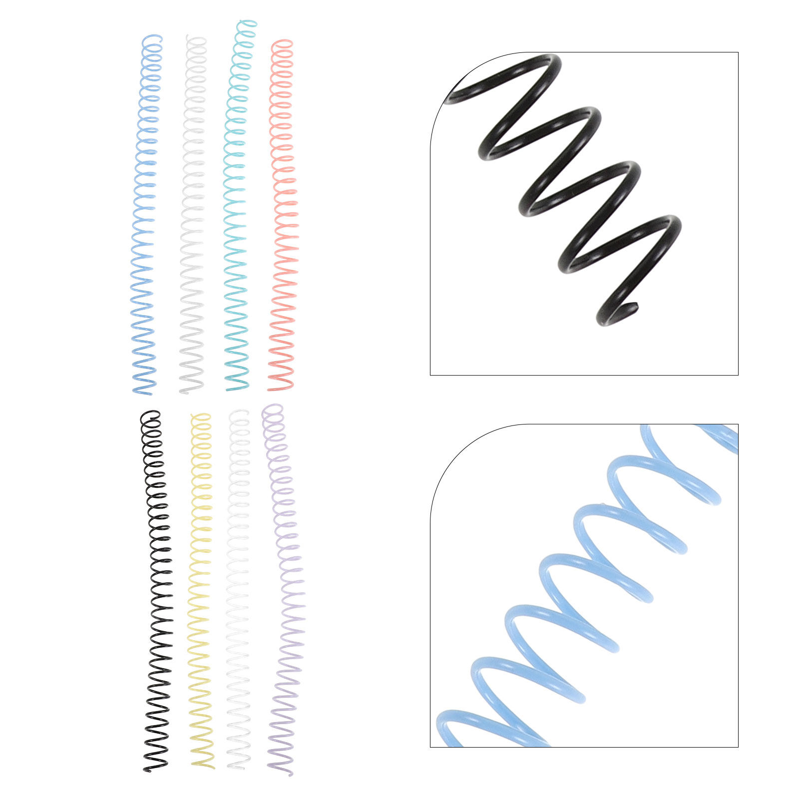Набор из 8 пластиковых спираль – обзор и цена Binding Comb Plastic