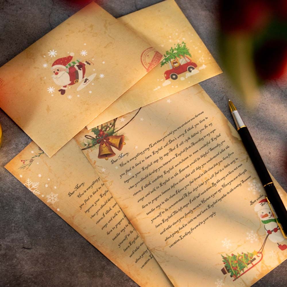 DIY Винтаж Санта-Клаус Подароч – обзор и цена Letter Envelope Kraft
