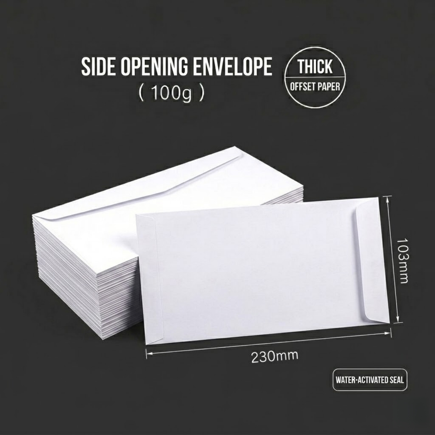 50 белых конвертов DL 230x103  – обзор и цена Letter Envelope Kraft