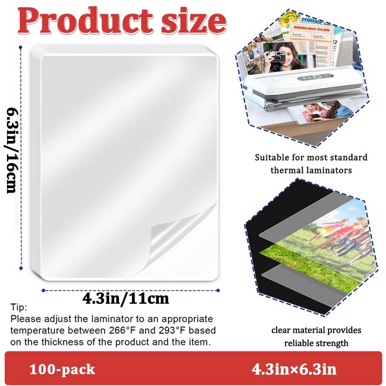 100 листов термопленки для лам – обзор и цена Document Laminator Pouch
