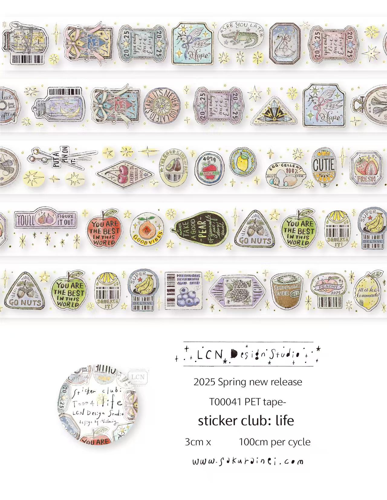 1 петля LCN винтажная наклейка – обзор и цена Washi Tape Set