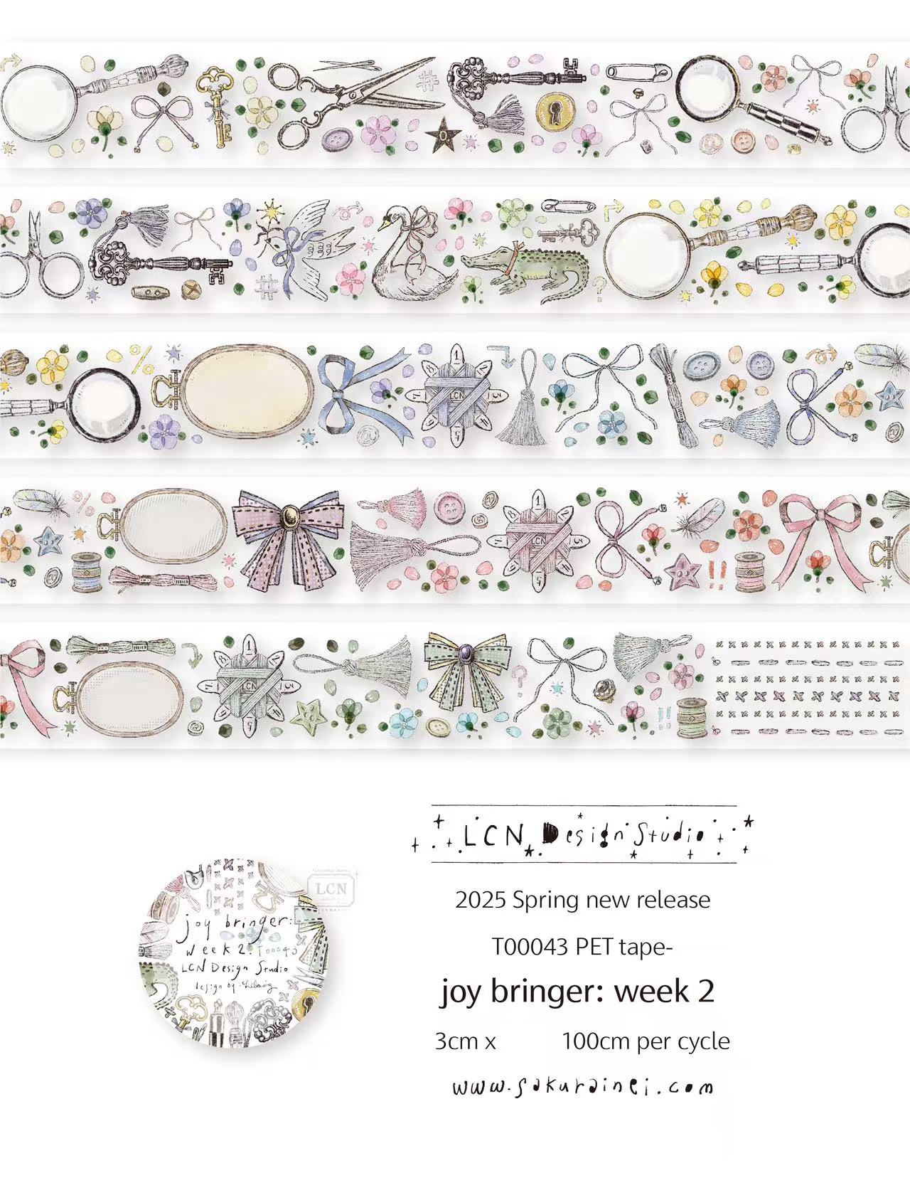 1 петля LCN винтажная наклейка – обзор и цена Washi Tape Set